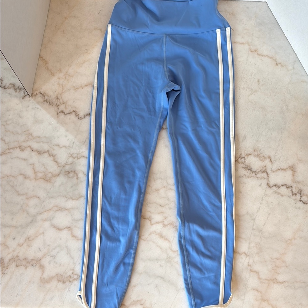 Beach Riot Blue and White High-Waisted Leggings
